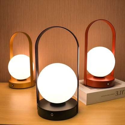 Globe Table Lamp – Rechargeable, Touch Control