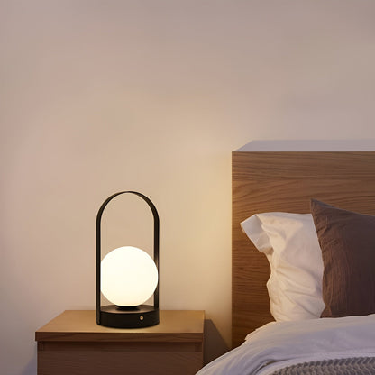Globe Table Lamp – Rechargeable, Touch Control