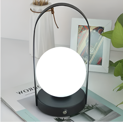 Globe Table Lamp – Rechargeable, Touch Control