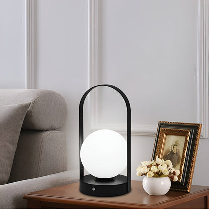 Globe Table Lamp – Rechargeable, Touch Control