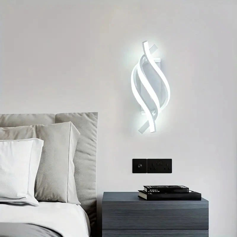 Modern Minimalist LED Wall Light – Adjustable – Switch Control, Hardwired, Semi‑Recessed