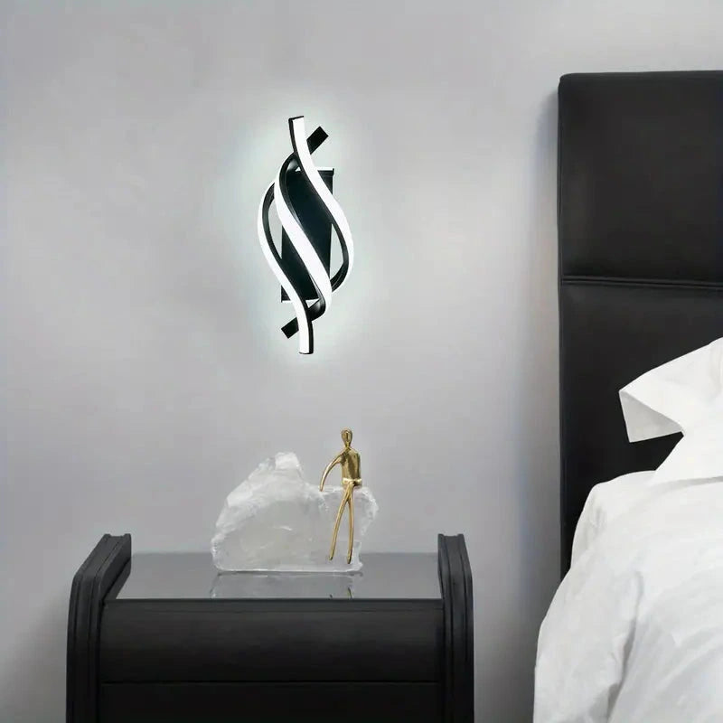 Modern Minimalist LED Wall Light – Adjustable – Switch Control, Hardwired, Semi‑Recessed