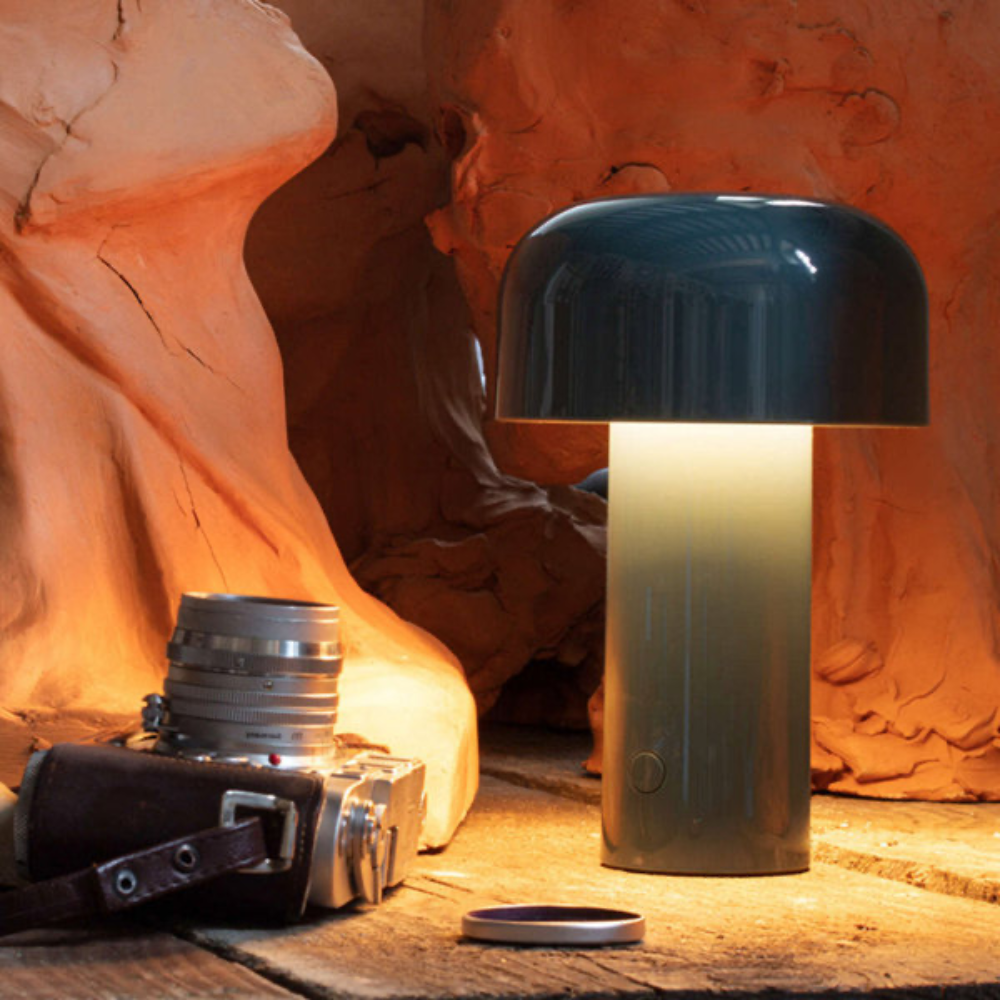 Mushroom Table Lamp – Rechargeable Battery Powered – Bedside & Desk Lighting