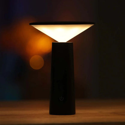 Rechargeable Dimmable Table Lamp – 360° Rotation & 40° Tilt, Warm to Cool White