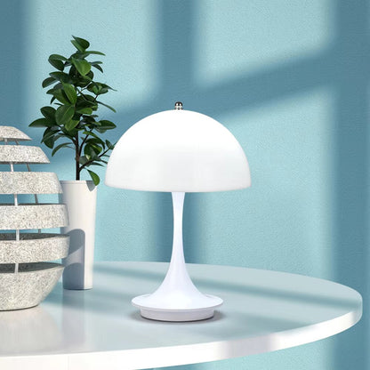 Scandi Mushroom Table Lamp – USB Rechargeable Integrated LED – Bedside & Desk