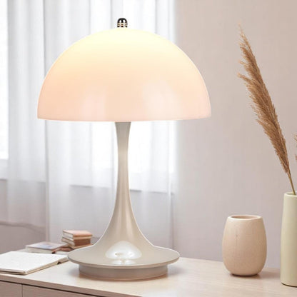 Scandi Mushroom Table Lamp – USB Rechargeable Integrated LED – Bedside & Desk