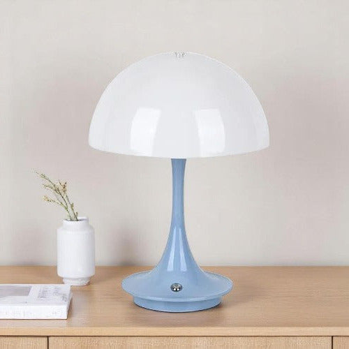 Scandi Mushroom Table Lamp – USB Rechargeable Integrated LED – Bedside & Desk