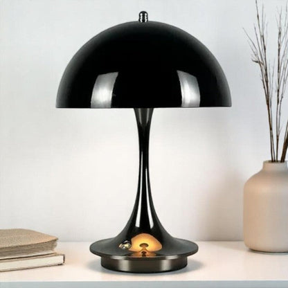 Scandi Mushroom Table Lamp – USB Rechargeable Integrated LED – Bedside & Desk