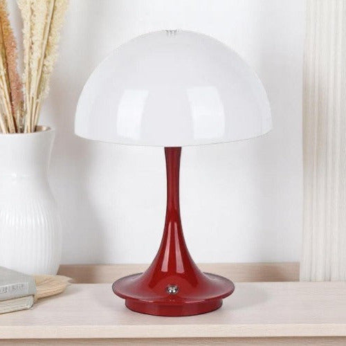 Scandi Mushroom Table Lamp – USB Rechargeable Integrated LED – Bedside & Desk