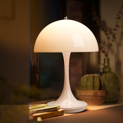 Scandi Mushroom Table Lamp – USB Rechargeable Integrated LED – Bedside & Desk