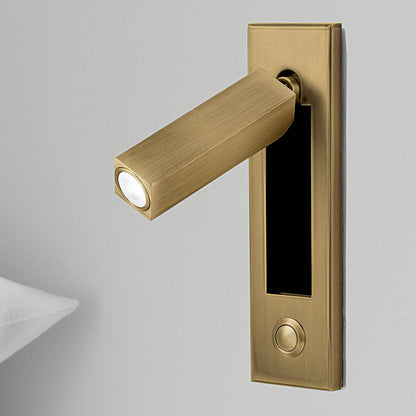 Space-Saving Flush Wall Light – Integrated LED, Adjustable – Bedside Reading