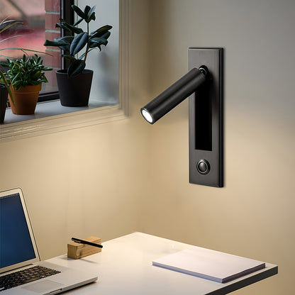 Space-Saving Flush Wall Light – Integrated LED, Adjustable – Bedside Reading