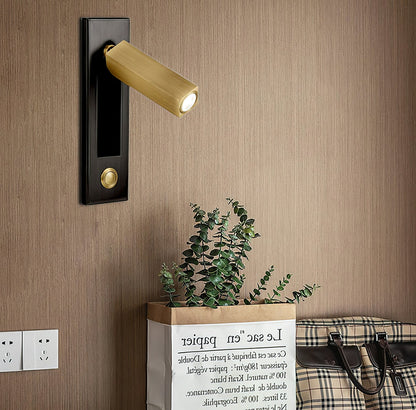 Space-Saving Flush Wall Light – Integrated LED, Adjustable – Bedside Reading