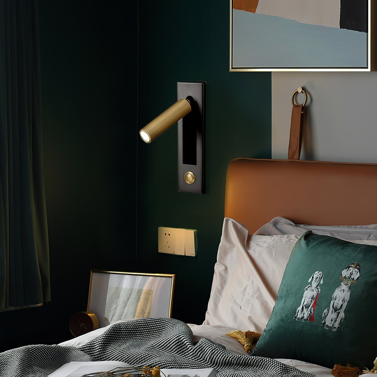 Space-Saving Flush Wall Light – Integrated LED, Adjustable – Bedside Reading