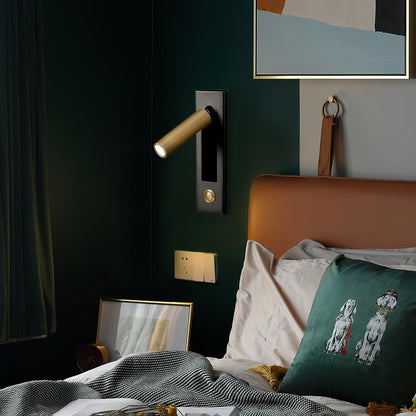Space-Saving Flush Wall Light – Integrated LED, Adjustable – Bedside Reading