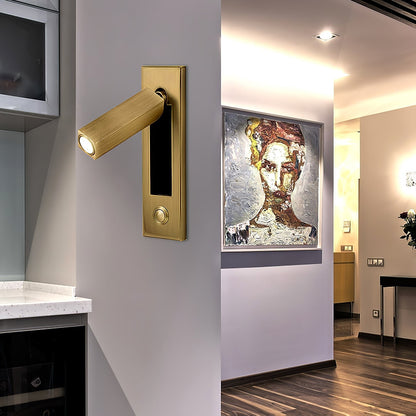 Space-Saving Flush Wall Light – Integrated LED, Adjustable – Bedside Reading