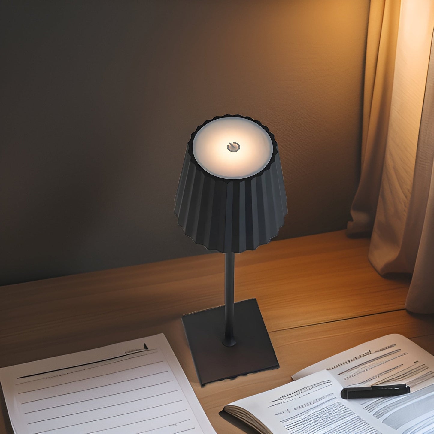 Touch Control Table Lamp – Rechargeable, Cordless