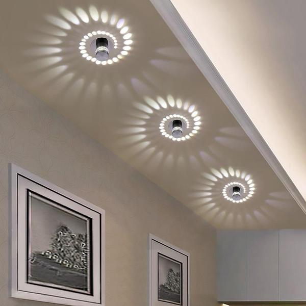 Twisted Brushed Nickel LED Ceiling Light – Remote Control & Colour Changing