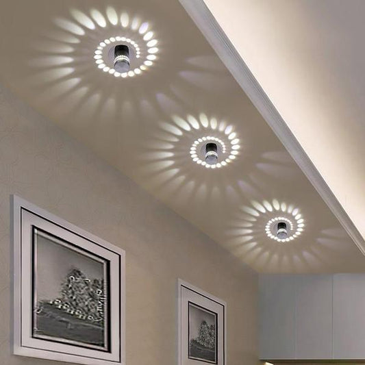 Twisted Brushed Nickel LED Ceiling Light – Remote Control & Colour Changing