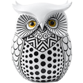 Resin Owl Figurine Modern Dots Design for Shelf or Desk