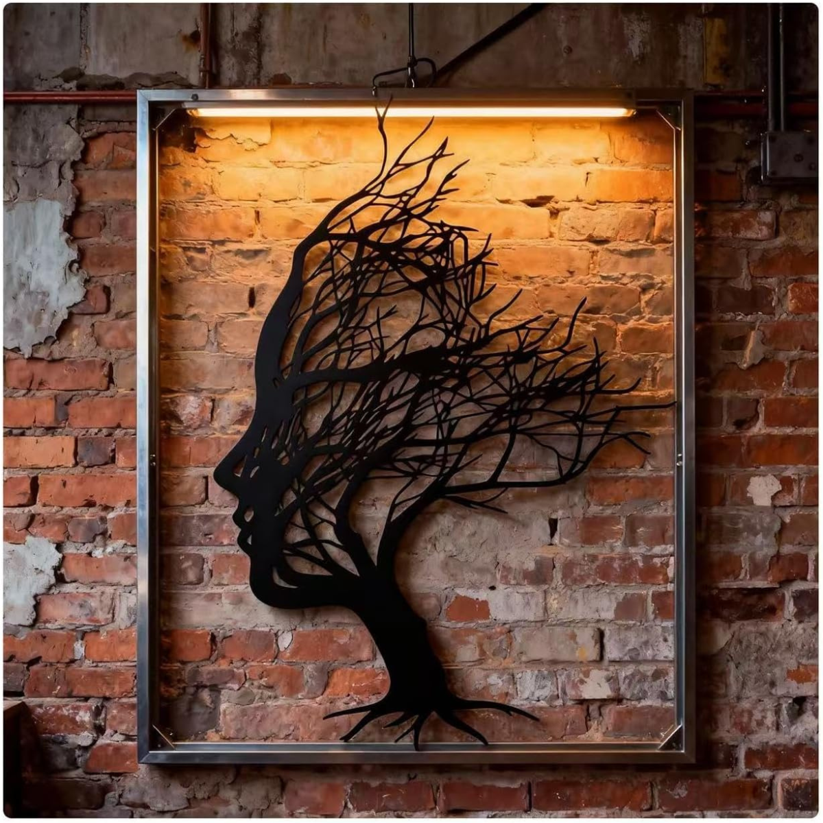 Black 3D Wall Hanging Decor of Woman Silhouette