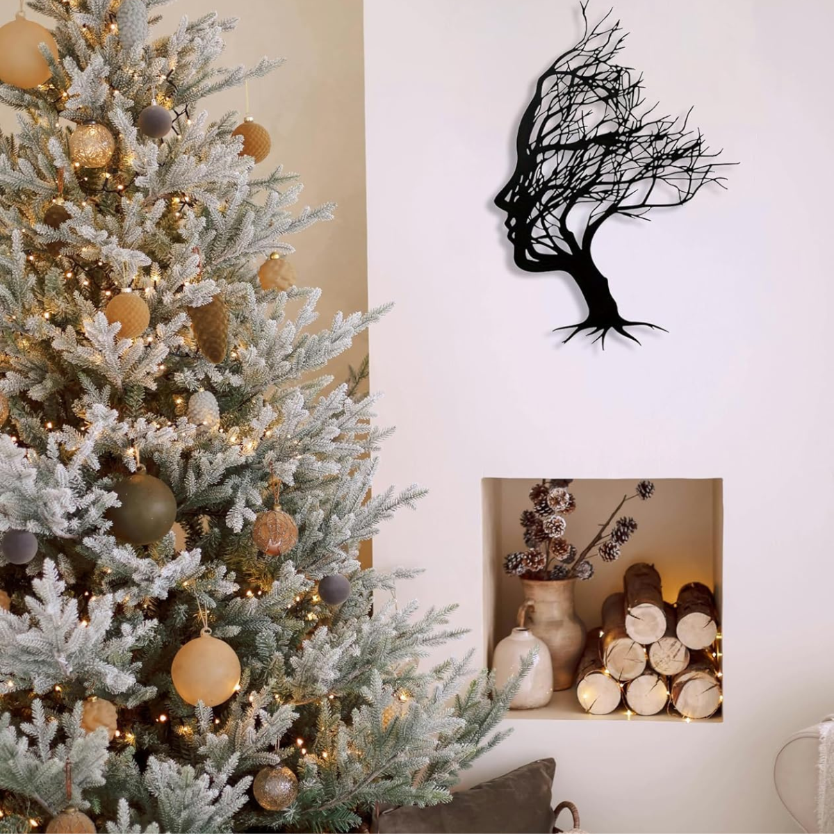 Black 3D Wall Hanging Decor of Woman Silhouette