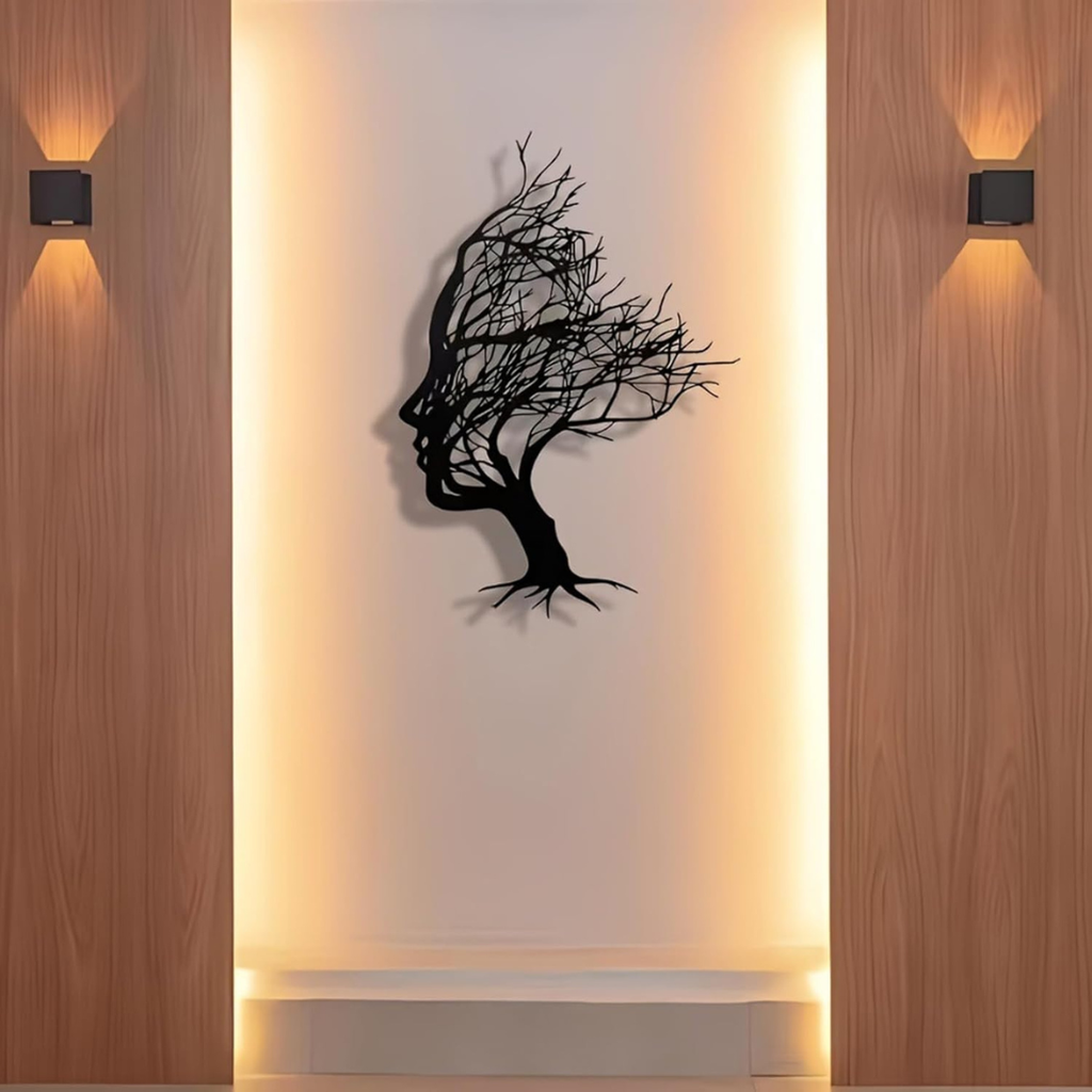 Black 3D Wall Hanging Decor of Woman Silhouette
