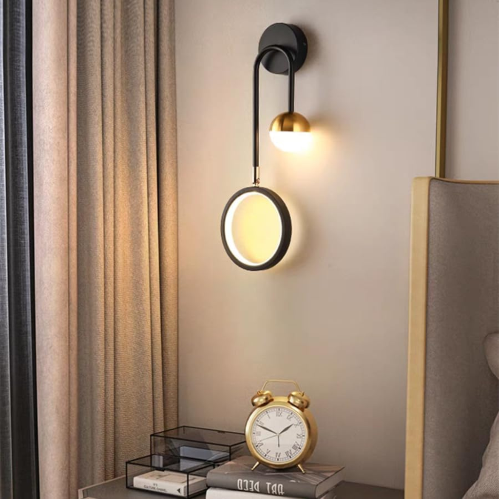 Led Wall Lamp with Metal Frame, Warm White Light