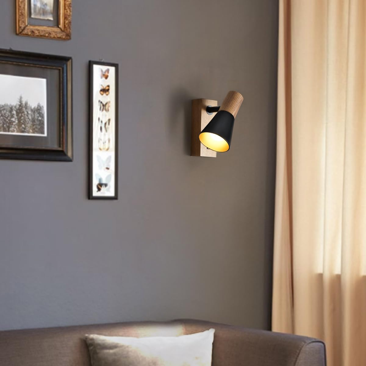 Indoor Wall Lamp with Rotatable Spotlight E14 Socket