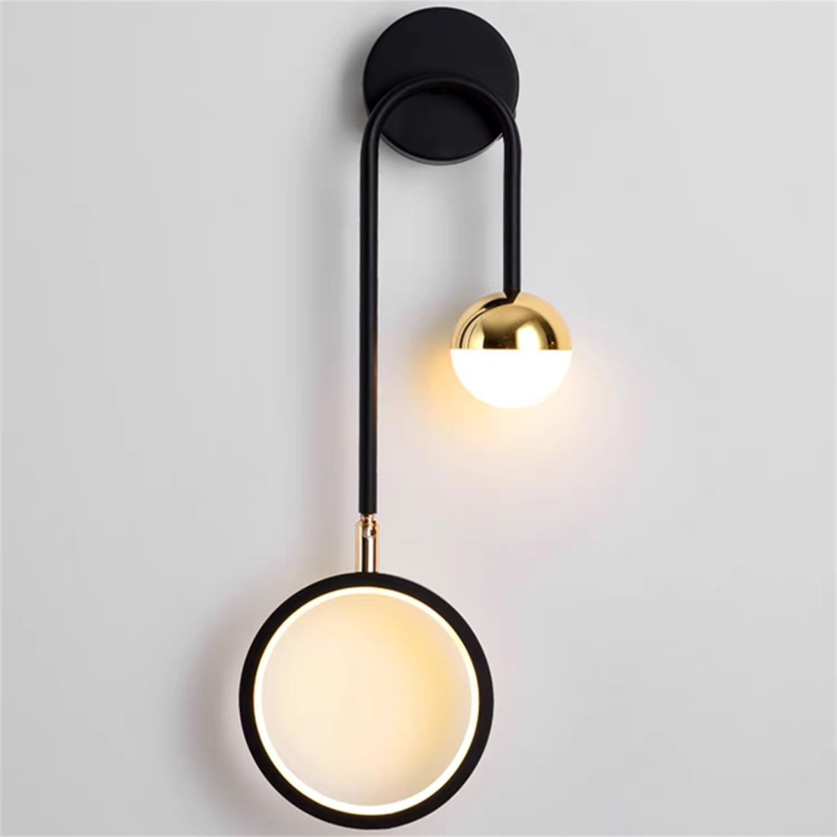 Led Wall Lamp with Metal Frame, Warm White Light