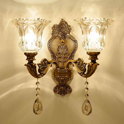 Vintage Gold Wall Light with Adjustable Heads for ambient or focused light